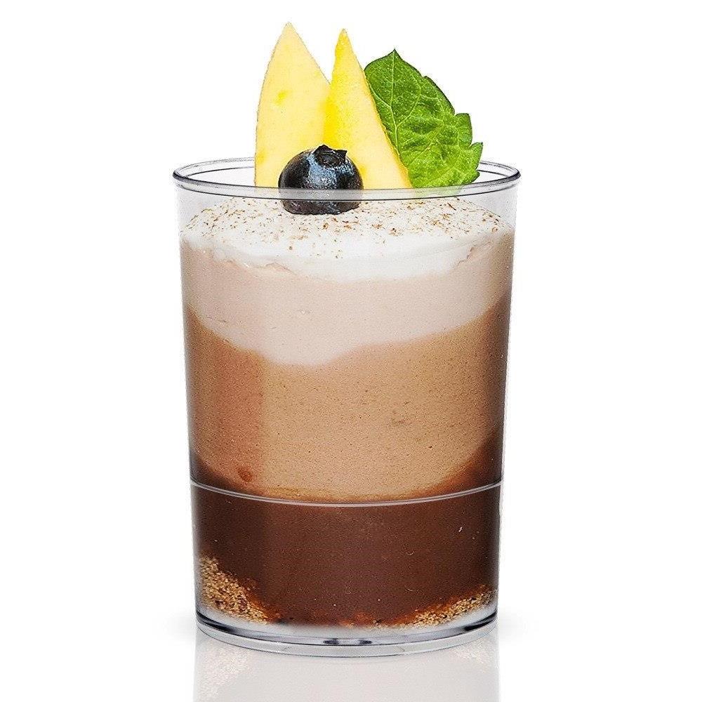 Recipient Castron Mini cană de desert 40 buc. Parfait din plastic transparent pentru ...